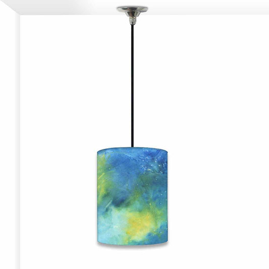 Ceiling Hanging Pendant Lamp Shade - Arctic Space Dark Blue Green Watercolor Nutcase