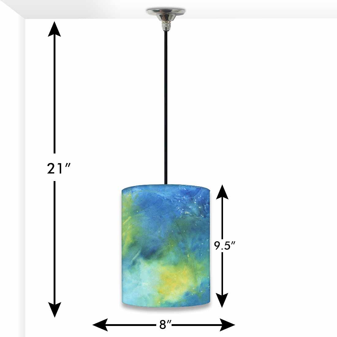 Ceiling Hanging Pendant Lamp Shade - Arctic Space Dark Blue Green Watercolor Nutcase