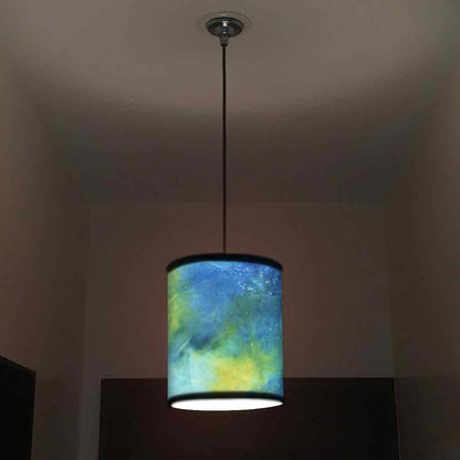 Ceiling Hanging Pendant Lamp Shade - Arctic Space Dark Blue Green Watercolor Nutcase