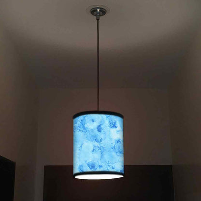 Ceiling Hanging Pendant Lamp Shade - Arctic Space Blue Watercolor Nutcase