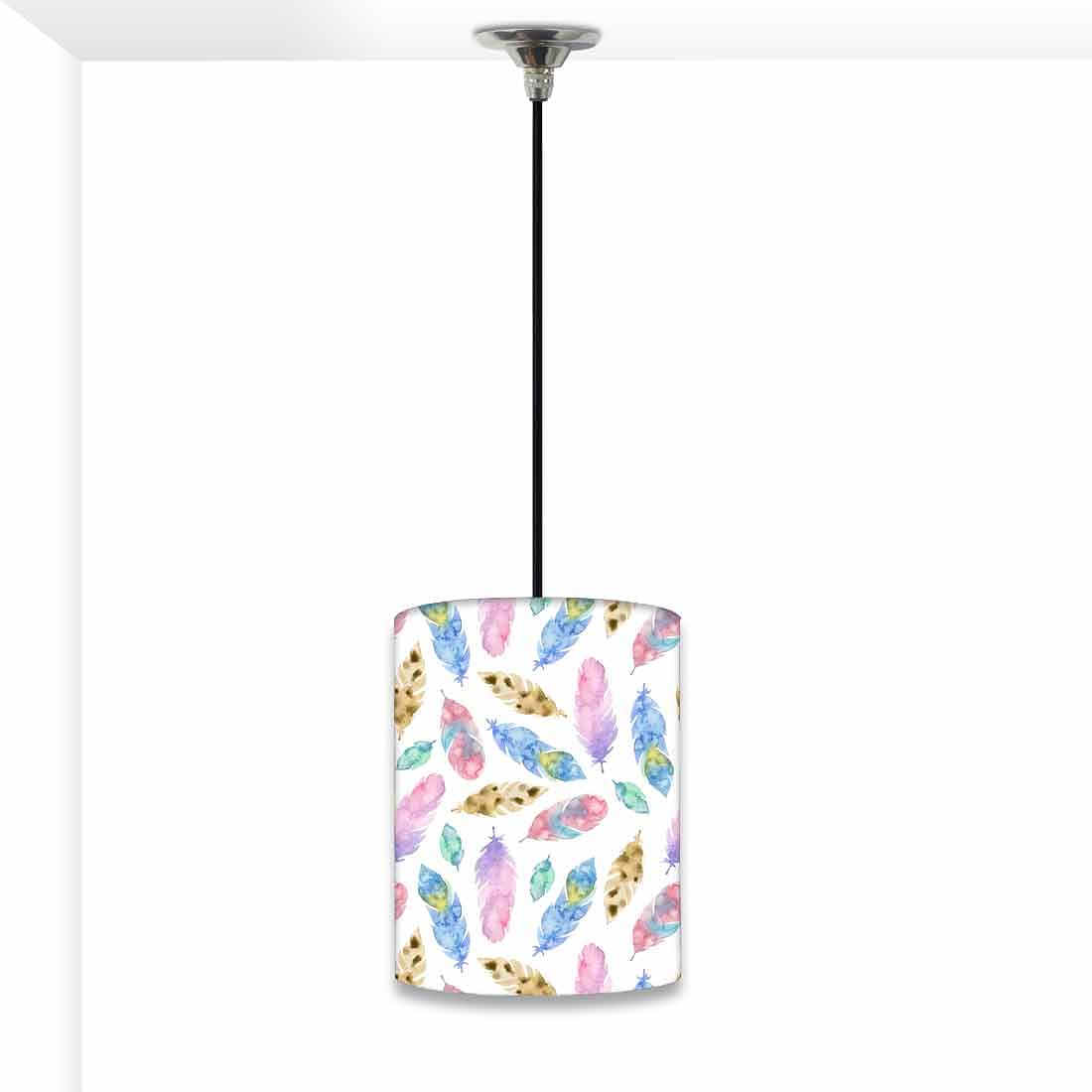 Ceiling Hanging Pendant Lamp Shade - Colorful Feathers Nutcase