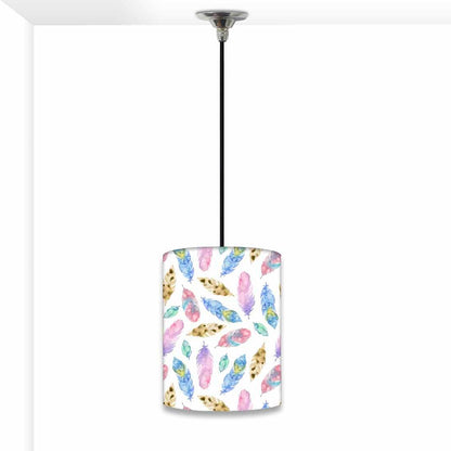 Ceiling Hanging Pendant Lamp Shade - Colorful Feathers Nutcase