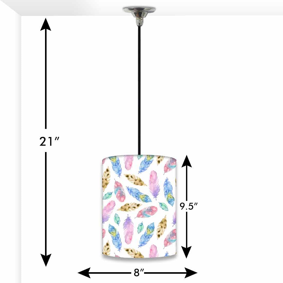 Ceiling Hanging Pendant Lamp Shade - Colorful Feathers Nutcase