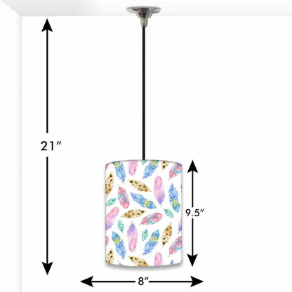 Ceiling Hanging Pendant Lamp Shade - Colorful Feathers Nutcase