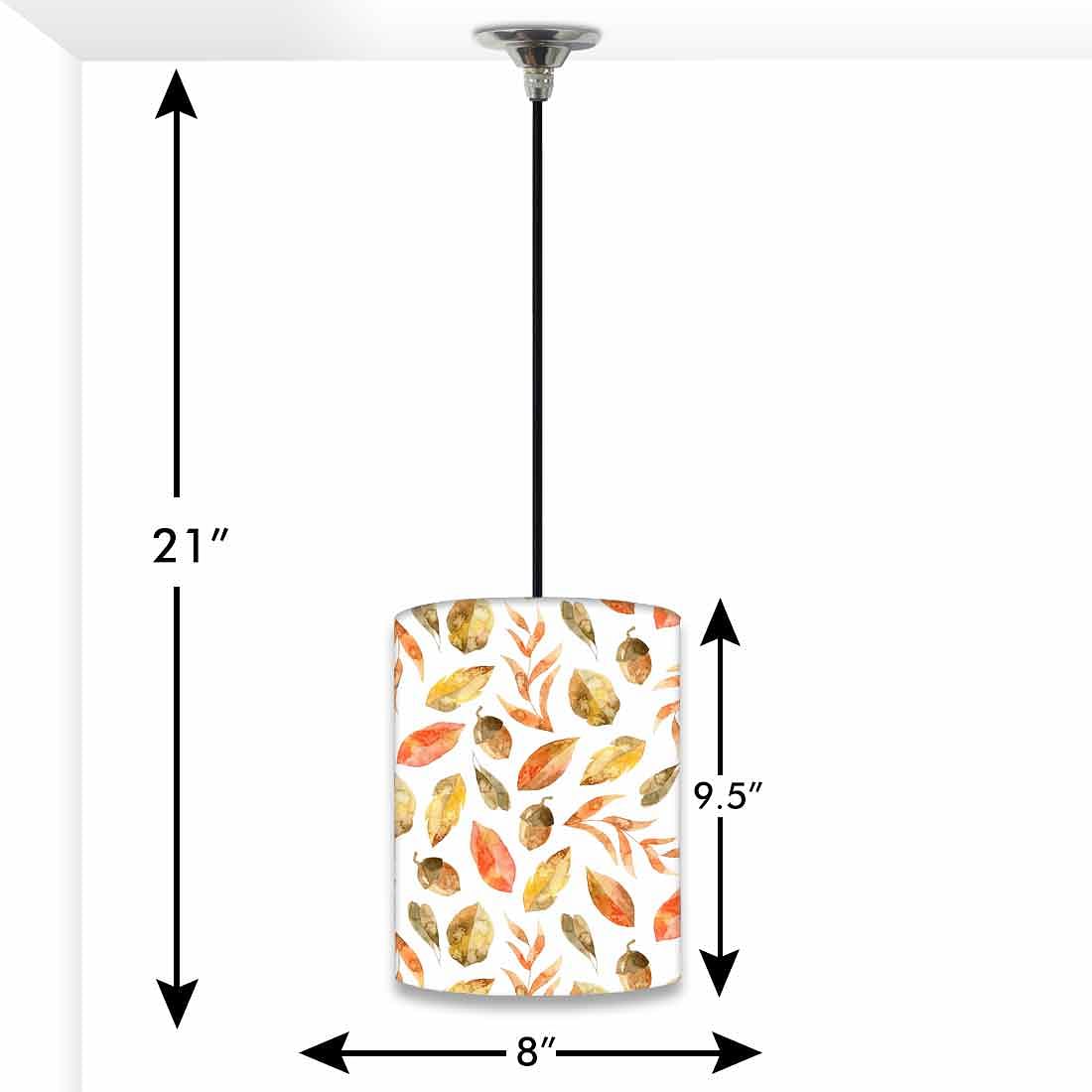 Ceiling Hanging Pendant Lamp Shade - Orange Leaf Nutcase