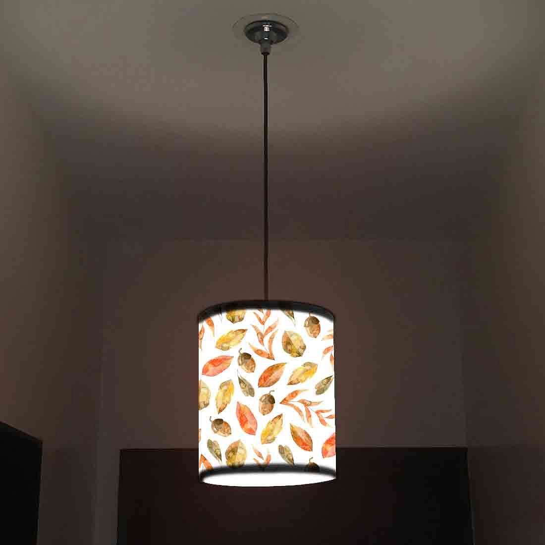 Ceiling Hanging Pendant Lamp Shade - Orange Leaf Nutcase