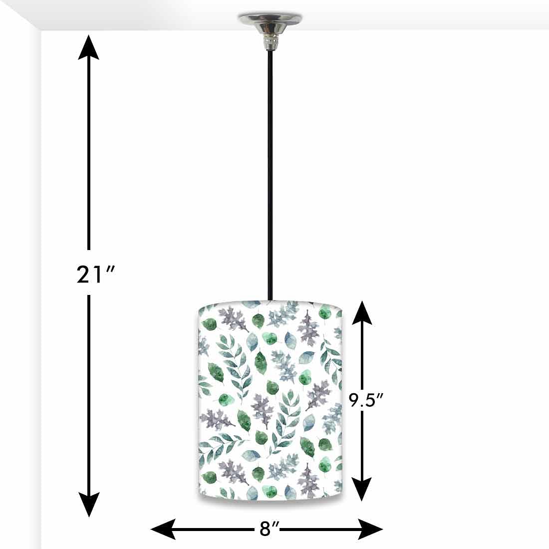 Ceiling Hanging Pendant Lamp Shade - Green Leaf Nutcase