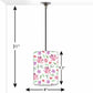 Ceiling Hanging Pendant Lamp Shade - Pink Flower Nutcase