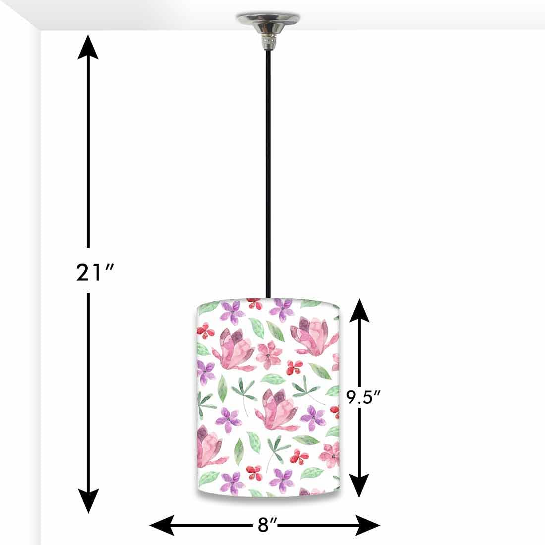 Ceiling Hanging Pendant Lamp Shade - Pink Flower Nutcase