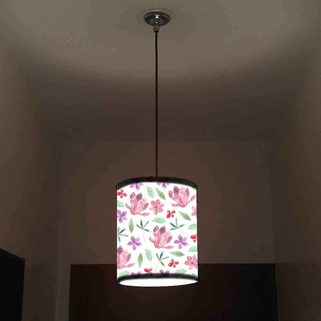 Ceiling Hanging Pendant Lamp Shade - Pink Flower Nutcase