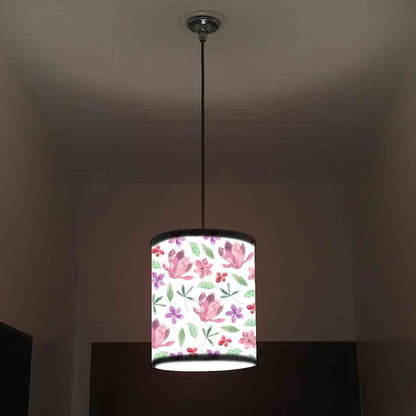 Ceiling Hanging Pendant Lamp Shade - Pink Flower Nutcase