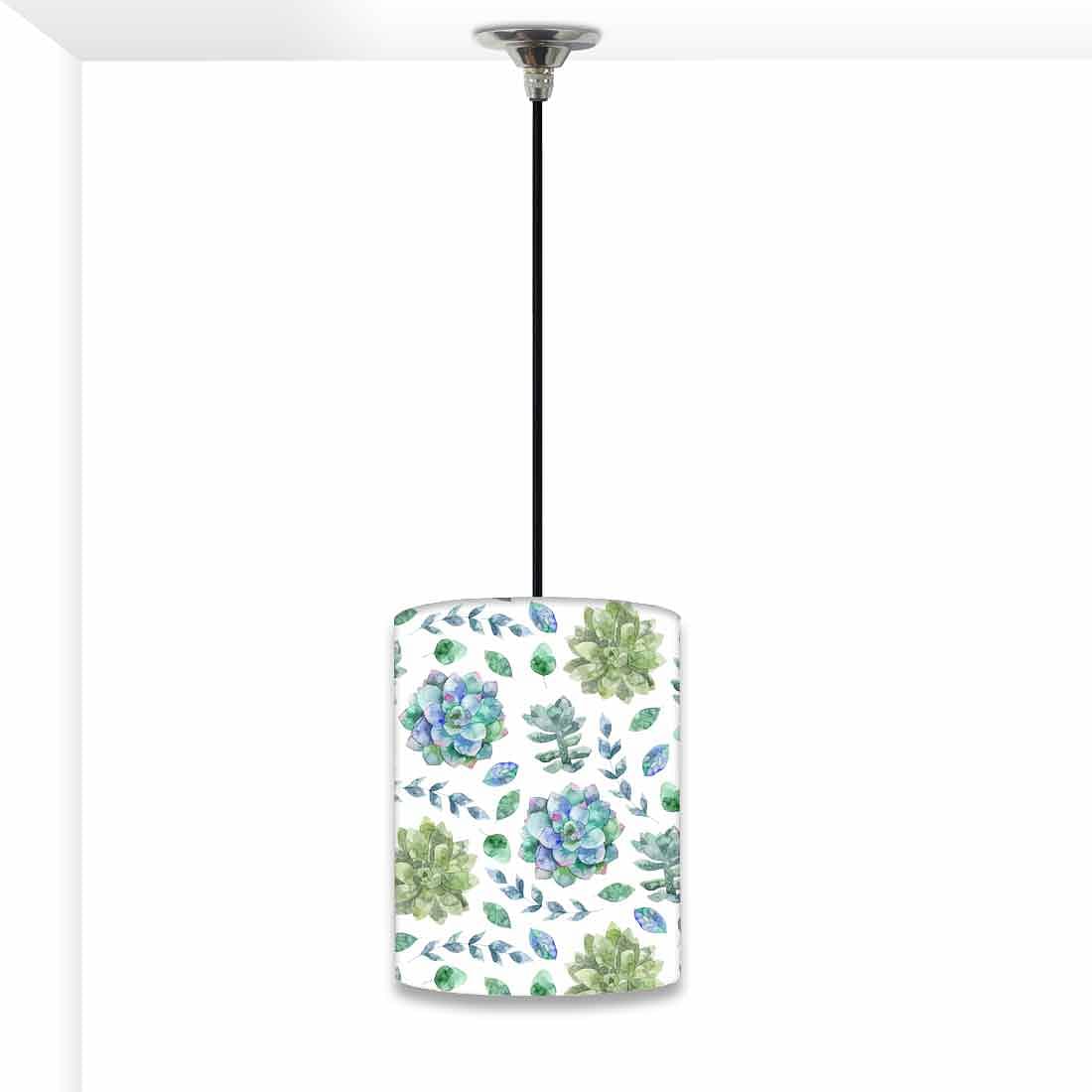 Ceiling Hanging Pendant Lamp Shade - Green Flower Nutcase