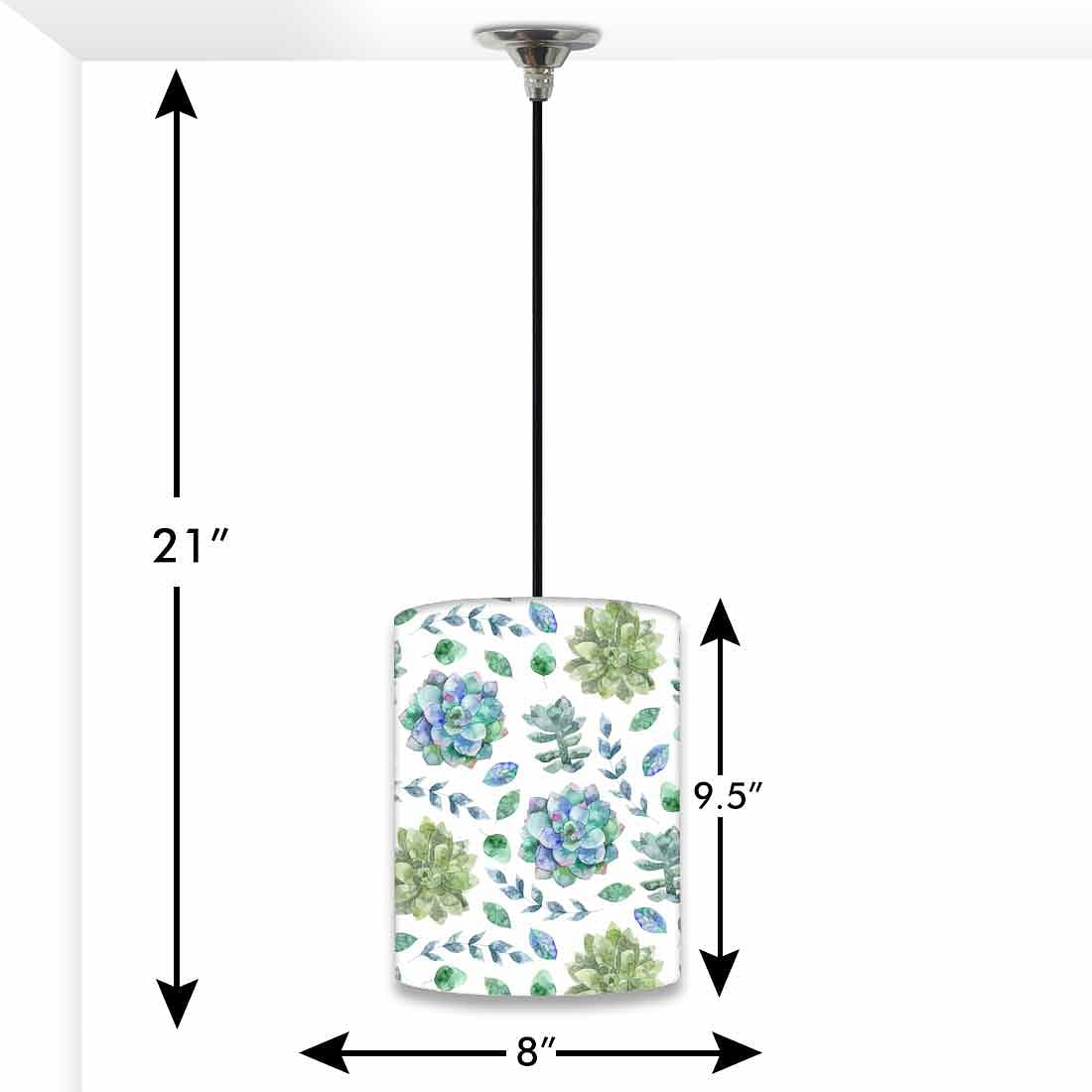 Ceiling Hanging Pendant Lamp Shade - Green Flower Nutcase