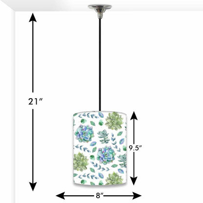 Ceiling Hanging Pendant Lamp Shade - Green Flower Nutcase