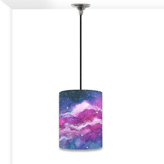 Ceiling Hanging Pendant Lamp Shade - Space Purple Watercolor Nutcase