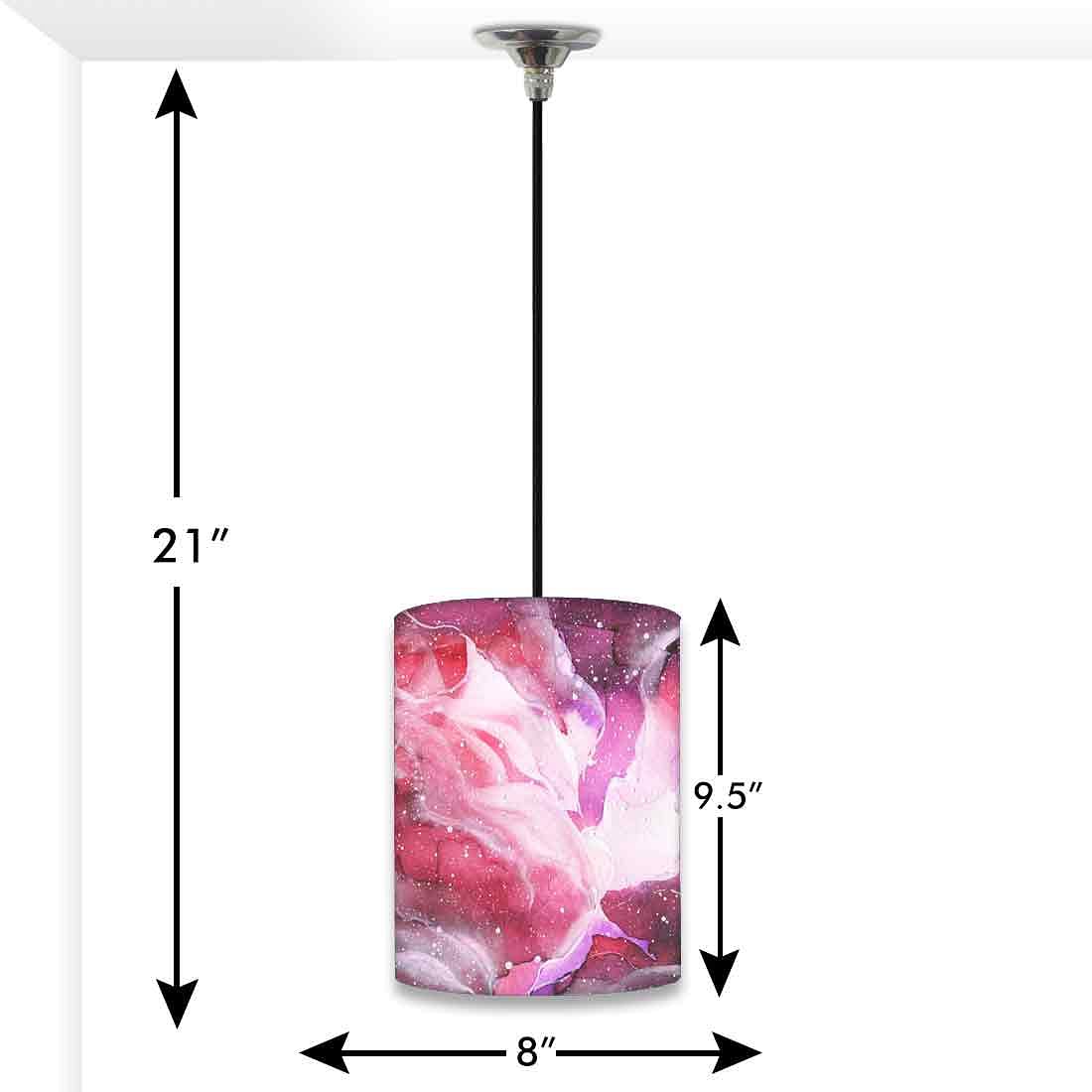 Ceiling Hanging Pendant Lamp Shade - Space Pink Watercolor Nutcase