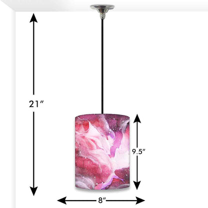 Ceiling Hanging Pendant Lamp Shade - Space Pink Watercolor Nutcase