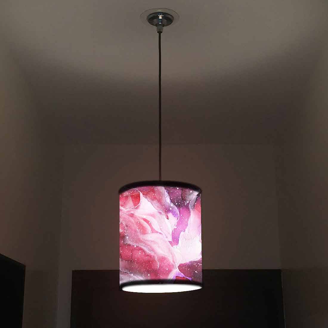 Ceiling Hanging Pendant Lamp Shade - Space Pink Watercolor Nutcase