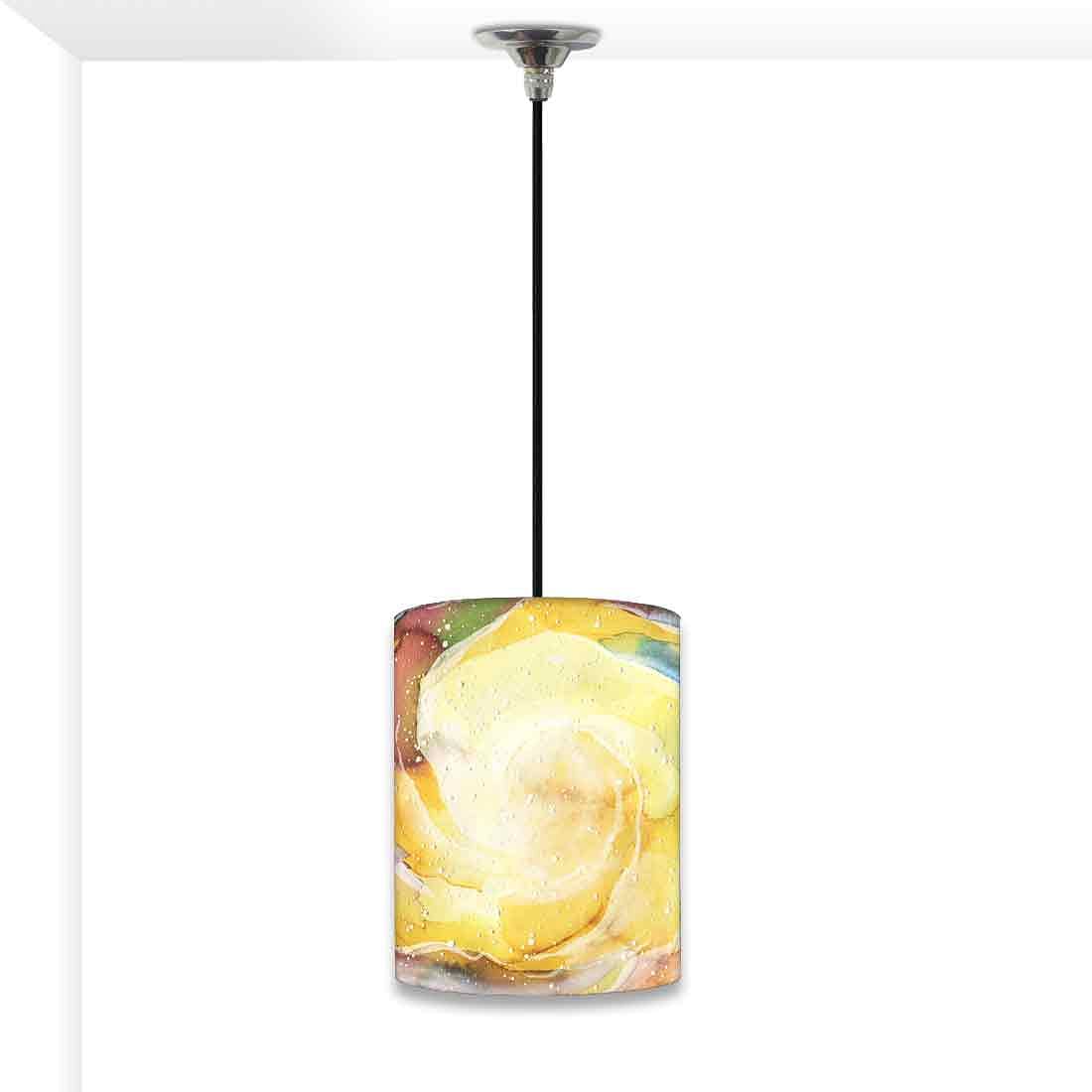 Ceiling Hanging Pendant Lamp Shade - Space Yellow Watercolor Nutcase