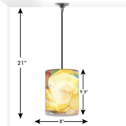 Ceiling Hanging Pendant Lamp Shade - Space Yellow Watercolor Nutcase
