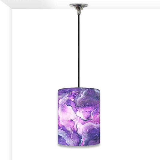 Ceiling Hanging Pendant Lamp Shade - Space Dark Purple Watercolor Nutcase