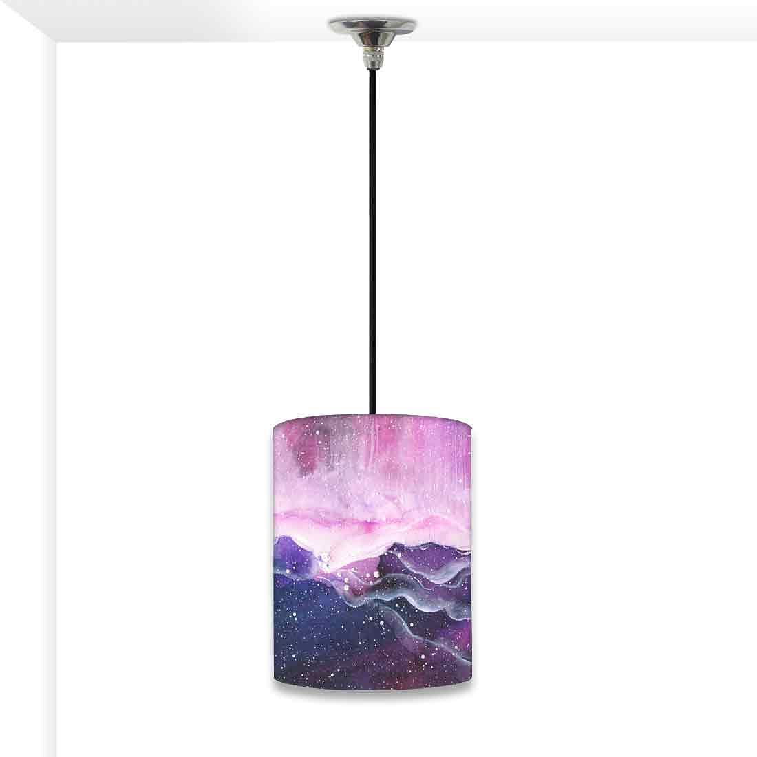 Ceiling Hanging Pendant Lamp Shade - Space Colorful Watercolor Nutcase