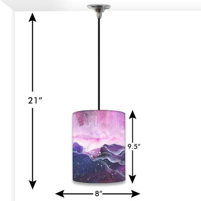 Ceiling Hanging Pendant Lamp Shade - Space Colorful Watercolor Nutcase