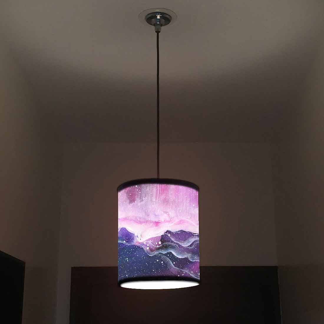 Ceiling Hanging Pendant Lamp Shade - Space Colorful Watercolor Nutcase