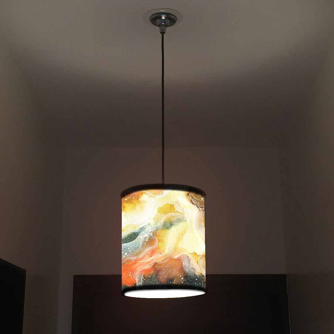 Ceiling Hanging Pendant Lamp Shade - Yellow Green Space Watercolor Nutcase