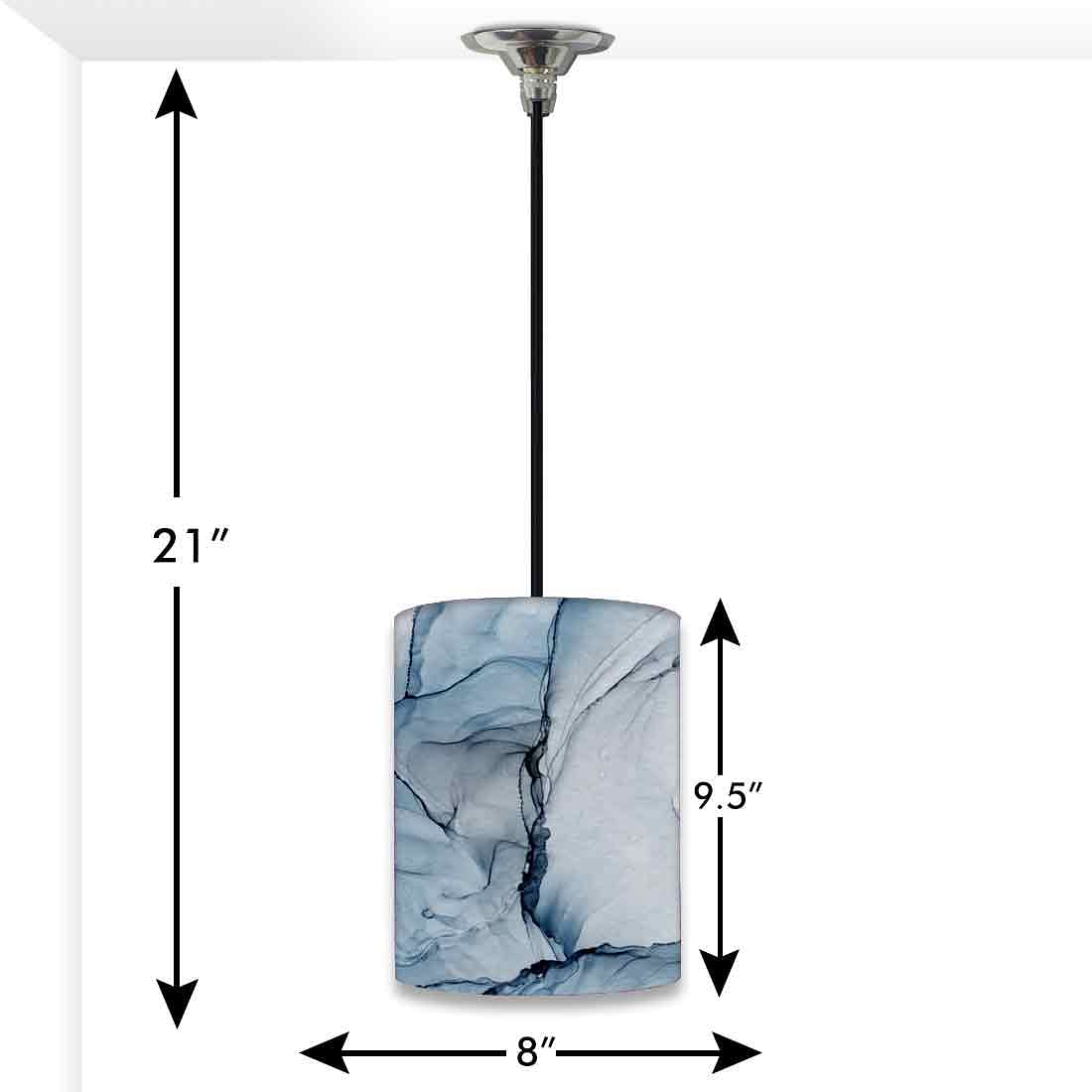 Ceiling Hanging Pendant Lamp Shade - Gray Ink Watercolor Nutcase