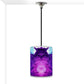 Ceiling Hanging Pendant Lamp Shade - Blue Purple Ink Watercolor Nutcase