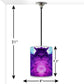 Ceiling Hanging Pendant Lamp Shade - Blue Purple Ink Watercolor Nutcase