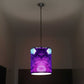 Ceiling Hanging Pendant Lamp Shade - Blue Purple Ink Watercolor Nutcase