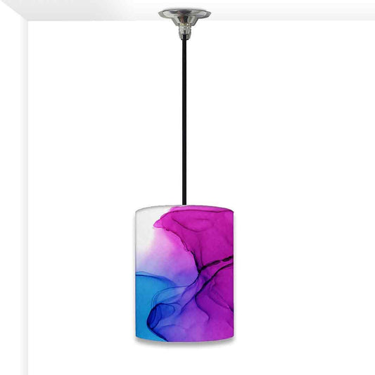 Ceiling Hanging Pendant Lamp Shade - Purple Blue Ink Watercolor Nutcase