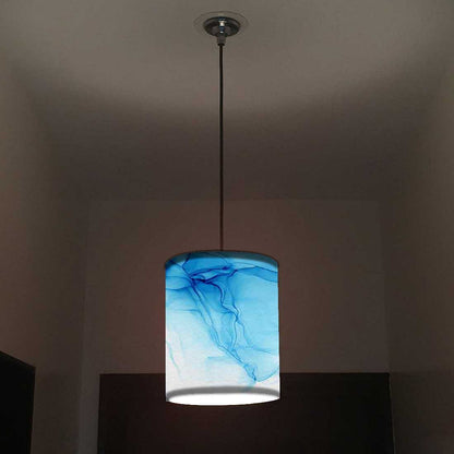 Ceiling Hanging Pendant Lamp Shade - Blue Ink Watercolor Nutcase