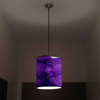Ceiling Hanging Pendant Lamp Shade - Dark Purple Ink Watercolor Nutcase