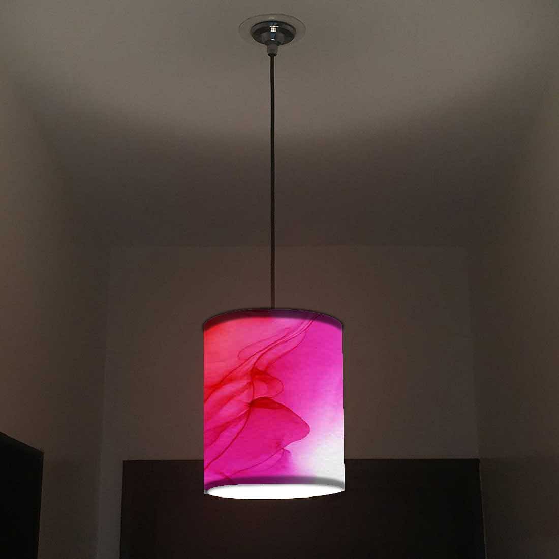 Ceiling Hanging Pendant Lamp Shade - Red Pink Ink Watercolor Nutcase