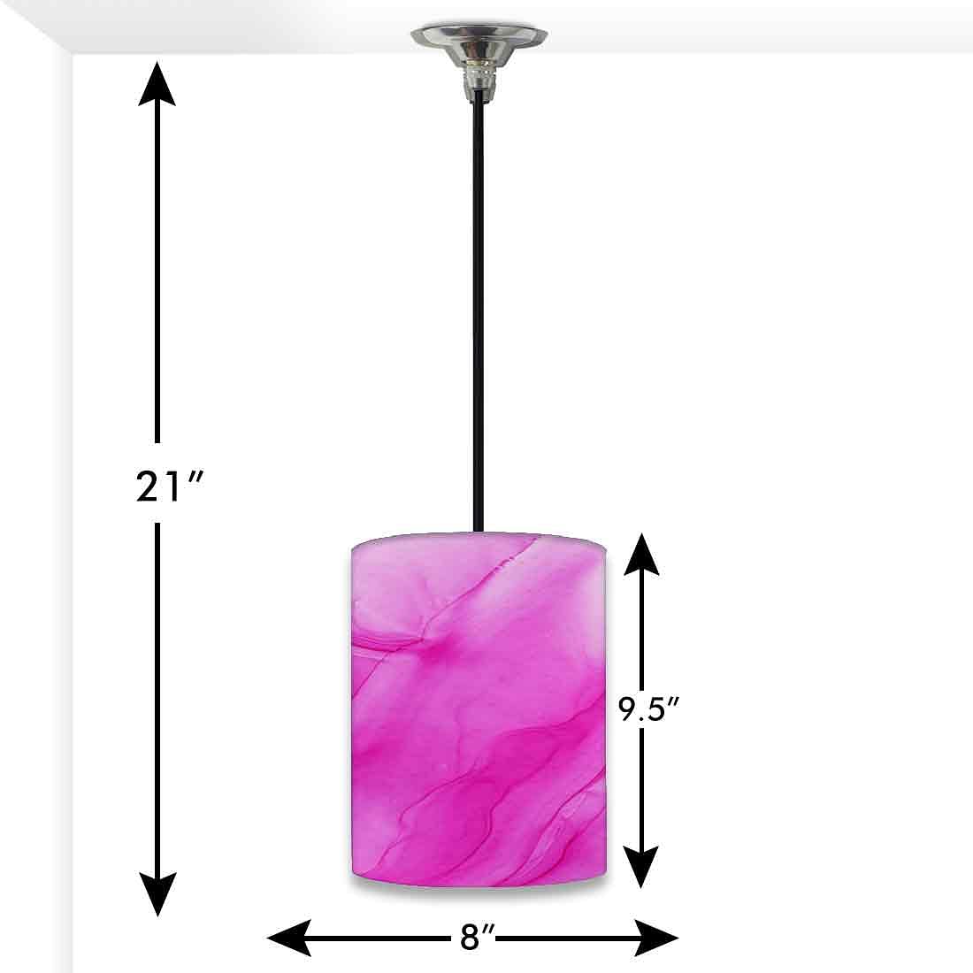 Ceiling Hanging Pendant Lamp Shade - Pink Ink Watercolor Nutcase