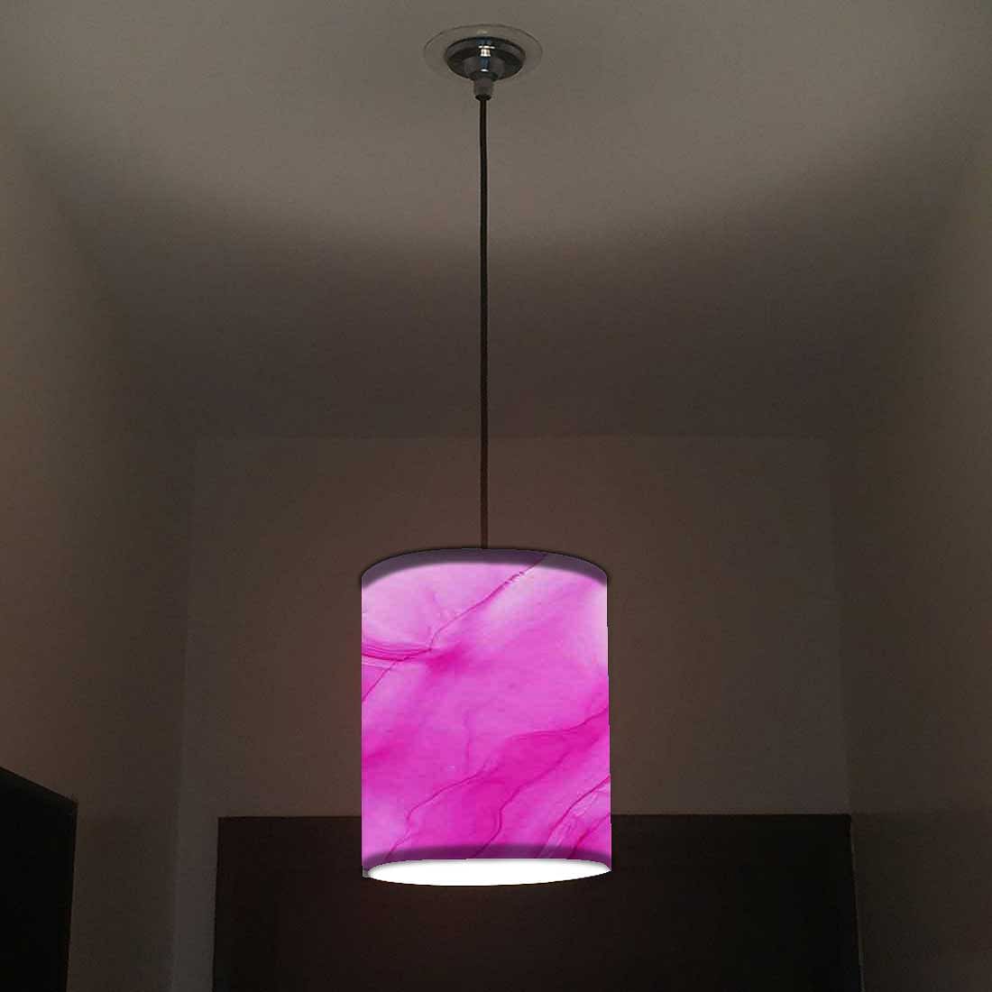 Ceiling Hanging Pendant Lamp Shade - Pink Ink Watercolor Nutcase