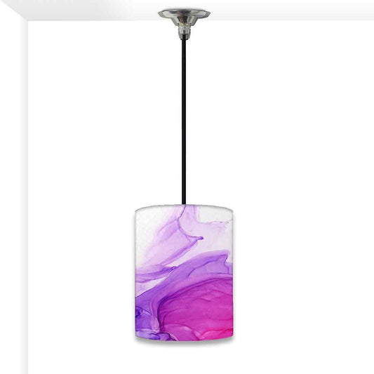 Ceiling Hanging Pendant Lamp Shade - Purple Ink Watercolor Nutcase