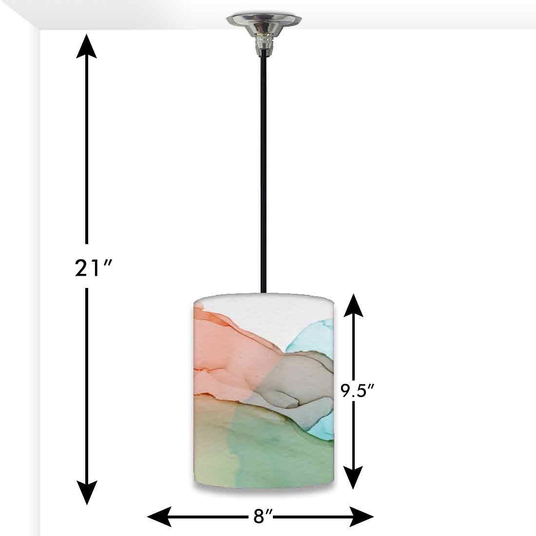 Ceiling Hanging Pendant Lamp Shade - Ink Watercolor Shades Nutcase