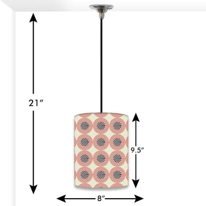 Ceiling Hanging Pendant Lamp Shade - Retro Circle Pattern Nutcase