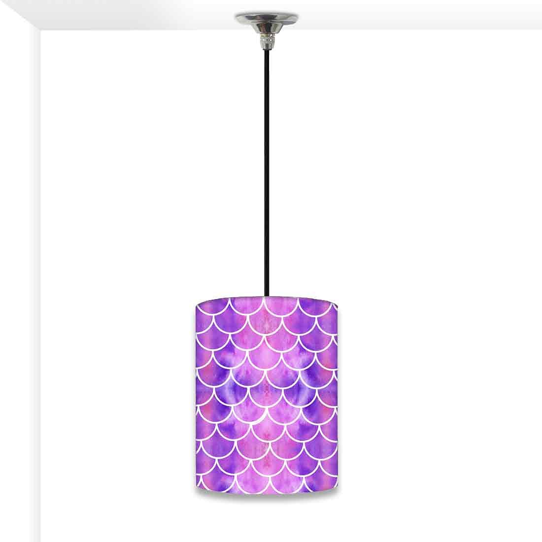 Ceiling Hanging Pendant Lamp Shade - Purple Mermaid Watercolor Nutcase