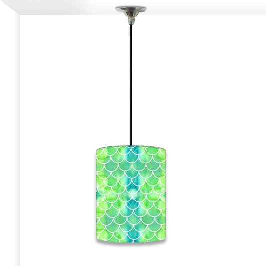 Ceiling Hanging Pendant Lamp Shade - Green Mermaid Watercolor Nutcase