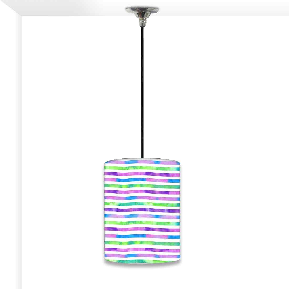 Ceiling Hanging Pendant Lamp Shade - Colorful Strips Nutcase