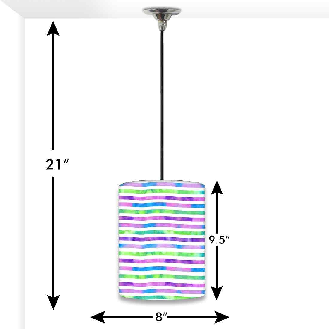 Ceiling Hanging Pendant Lamp Shade - Colorful Strips Nutcase