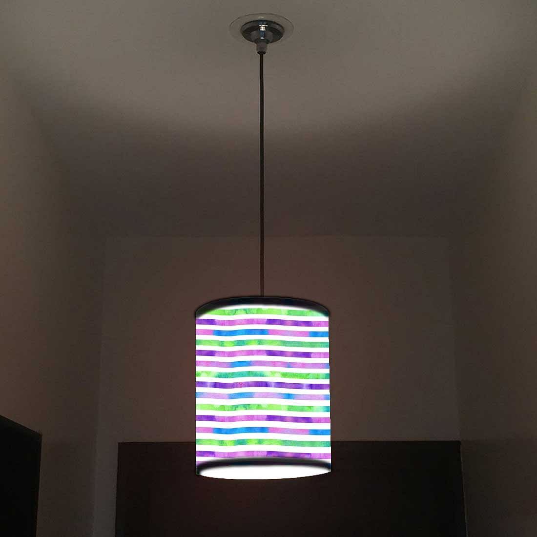 Ceiling Hanging Pendant Lamp Shade - Colorful Strips Nutcase