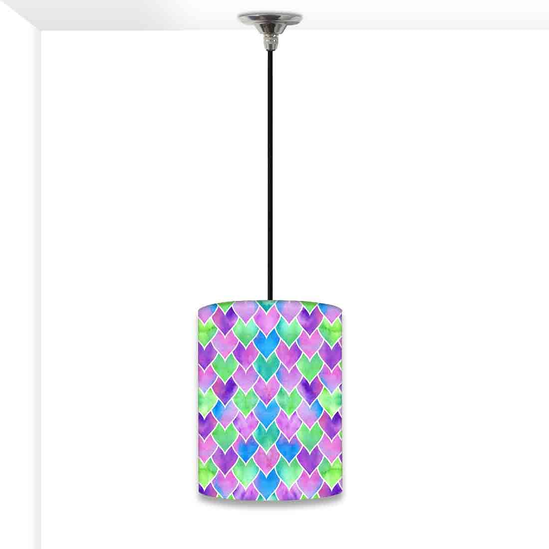 Ceiling Hanging Pendant Lamp Shade - Multicolor Mermaid Watercolor Nutcase