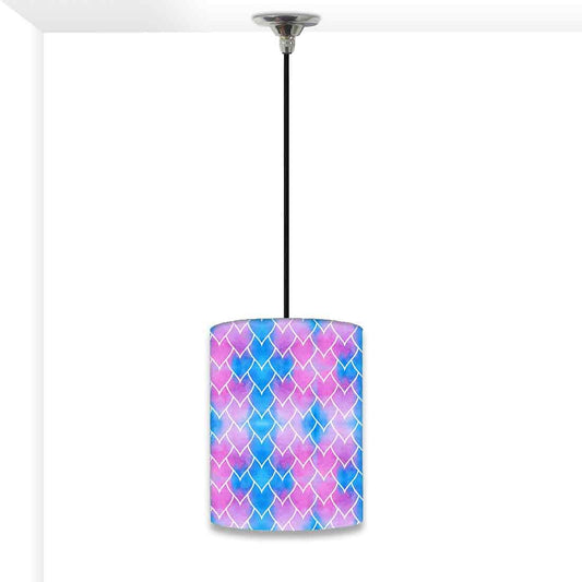 Ceiling Hanging Pendant Lamp Shade - Purple Blue Mermaid Watercolor Nutcase