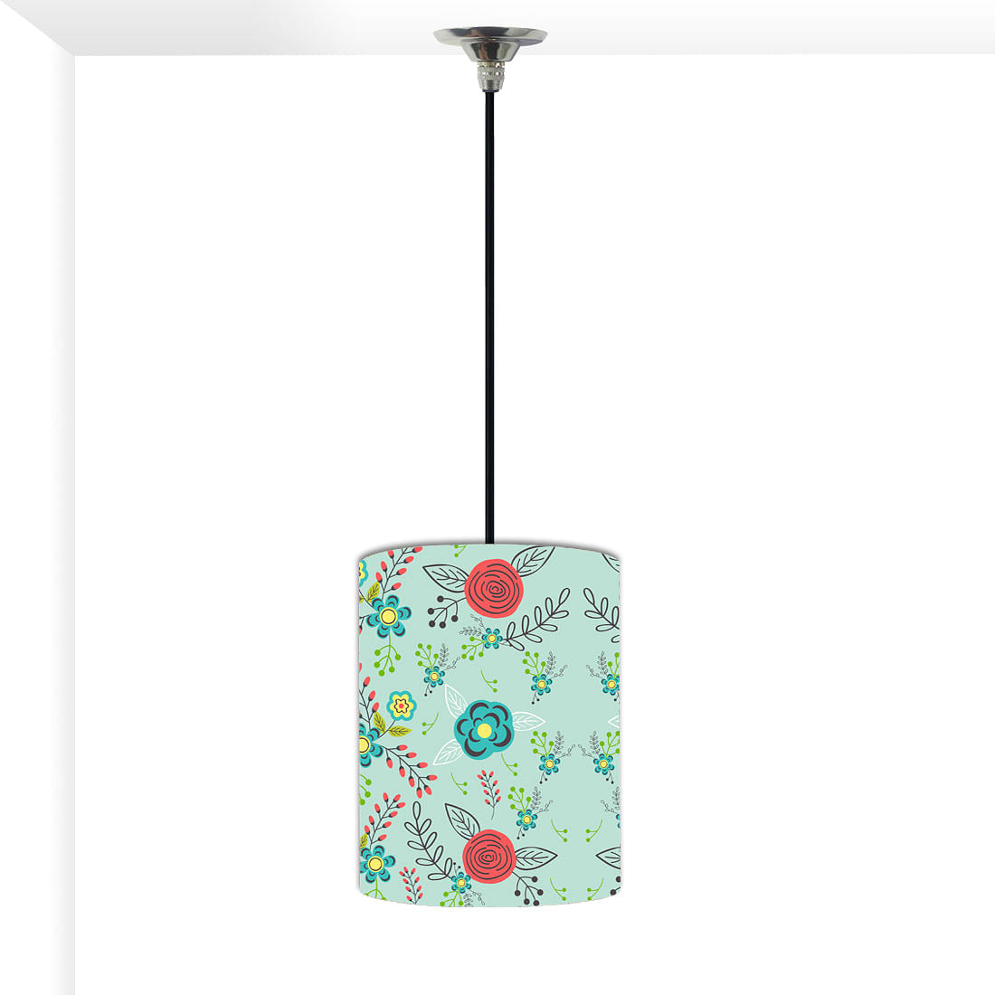 Ceiling Hanging Pendant Lamp Shade - Floral Branches Spring Collection Nutcase